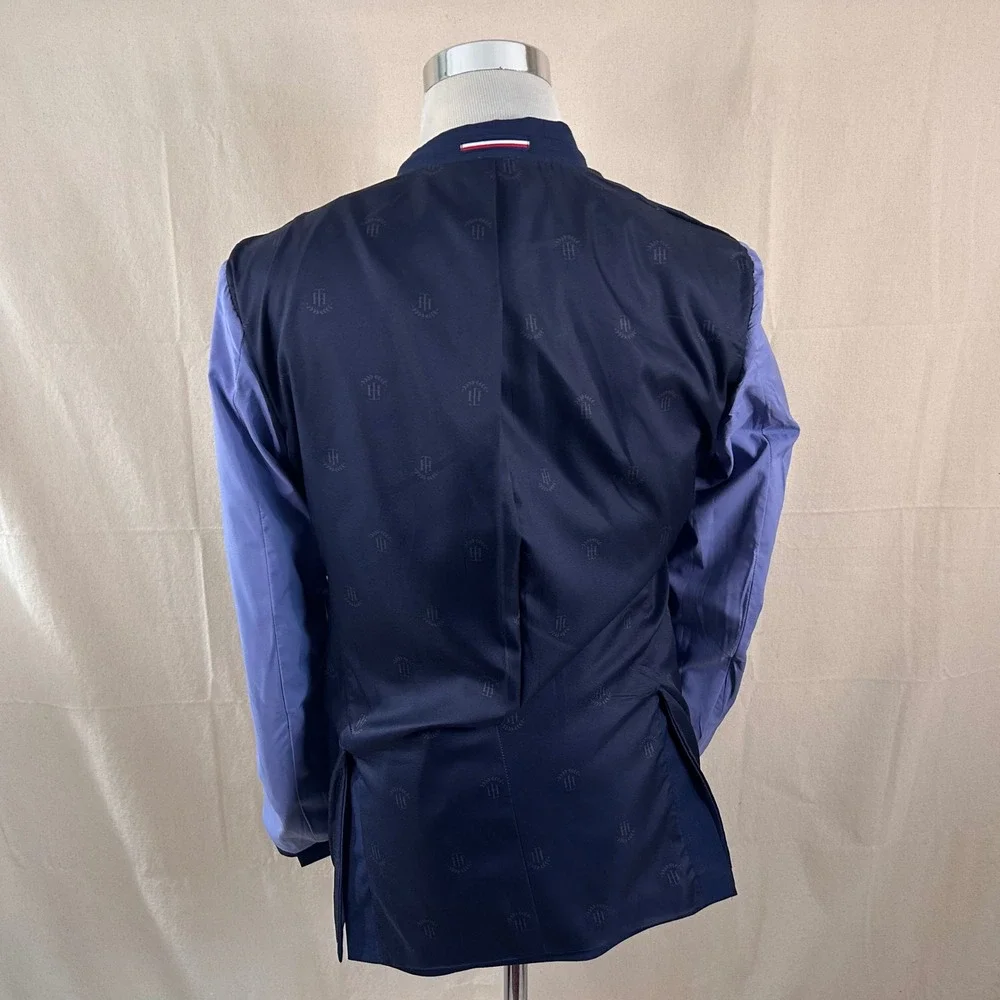 Tommy Hilfiger 38R Sport Coat Wool Blend Blue Two Button Lined Double Vented